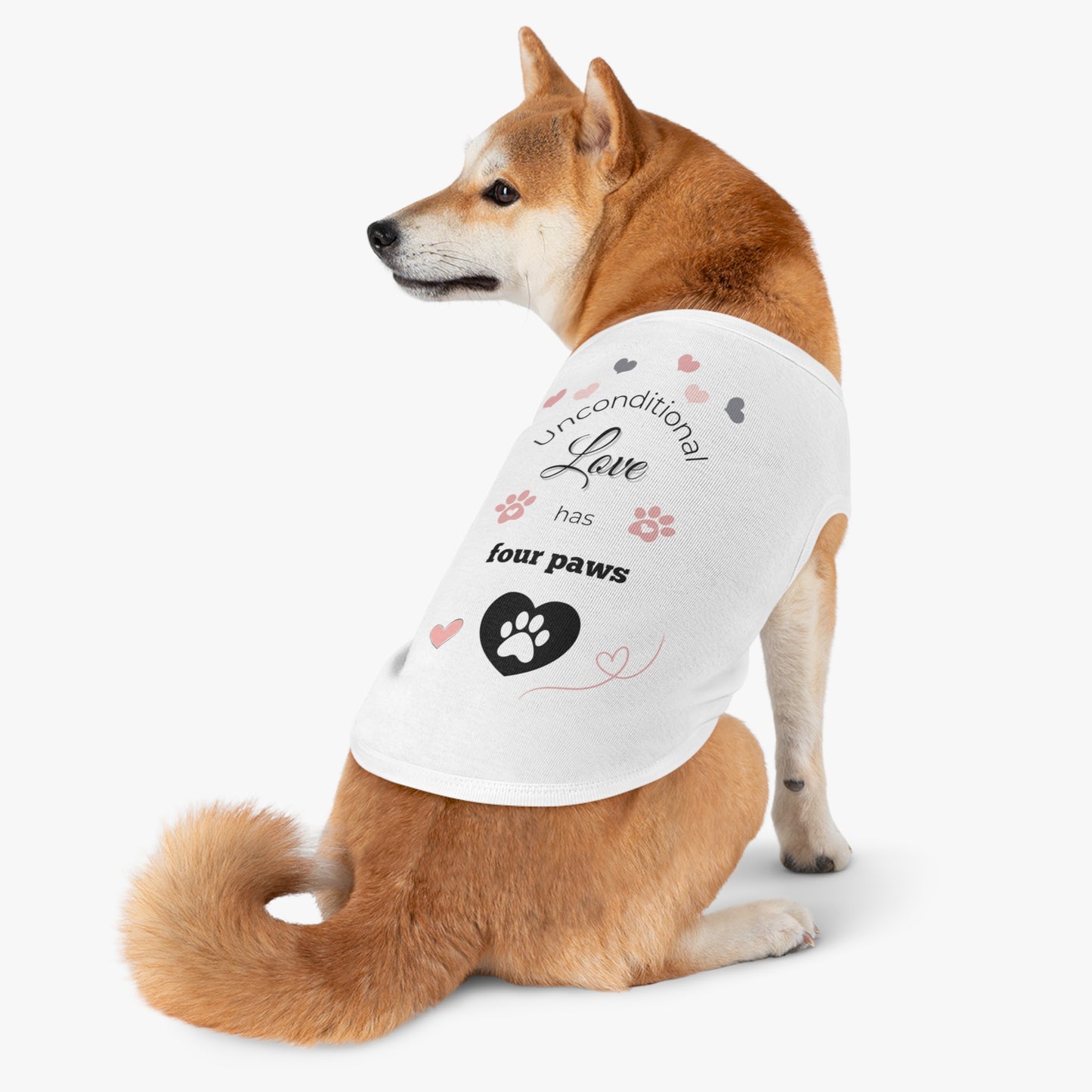 Pet Tank Top: "Unconditional love has four paws." 🐾❤️ Mom Version