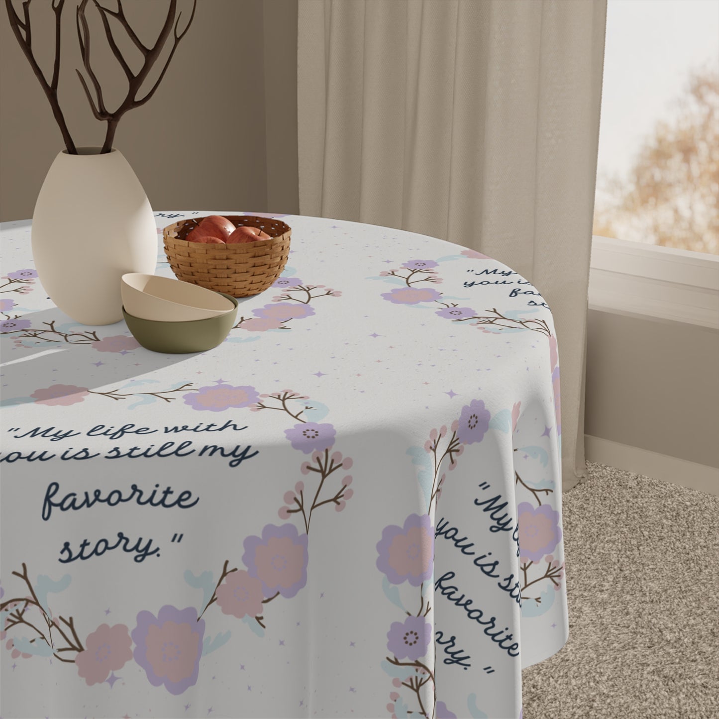 "My Favorite Story" – Romantic Tablecloth