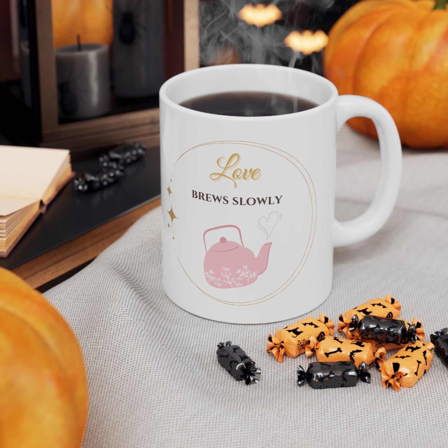 St Valentine´s Ceramic Mug:"Love brews slowly". Mom Version