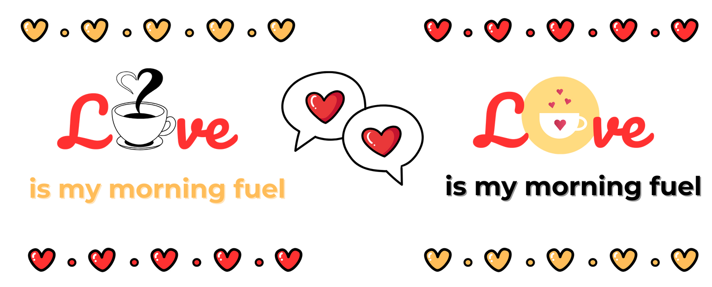 St Valentine´s Ceramic Mug "Love is my morning fuel". Me Version