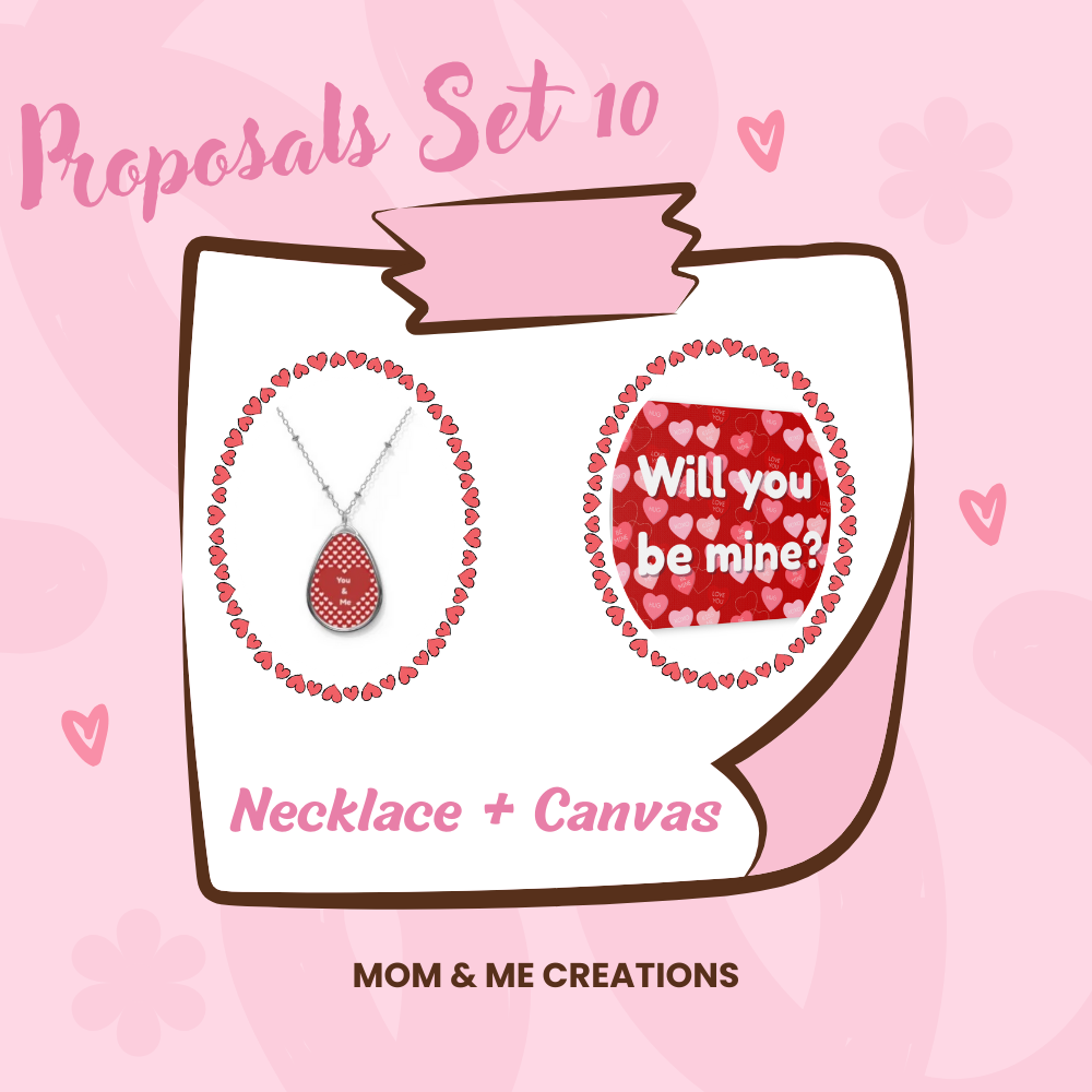 ππΌοΈ "Be Mine Forever β Necklace & Canvas Proposal Set + SPECIAL GIFT!" β¨