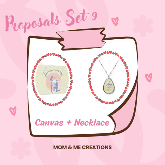 🖼️💖 "Forever Starts Today – Canvas & Necklace Proposal Set + SPECIAL GIFT!" ✨