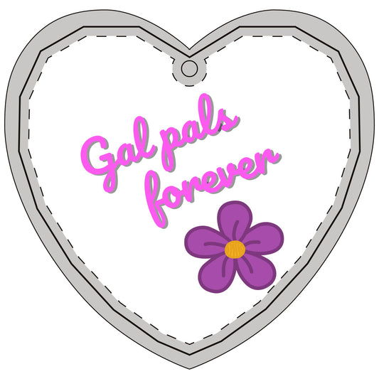 "Gal Pals Forever", Crystal Glass Ornament special gift  for Galentinés Day