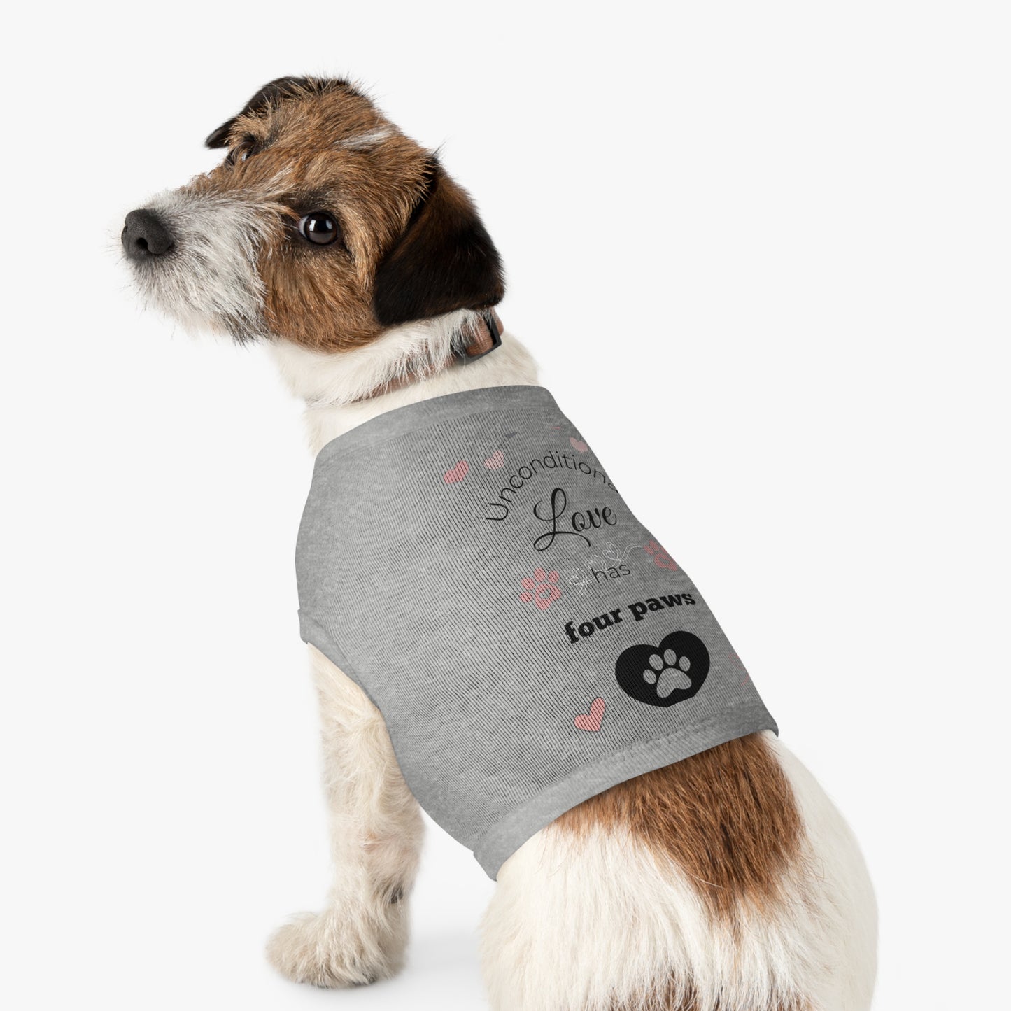 Pet Tank Top: "Unconditional love has four paws." 🐾❤️ Mom Version