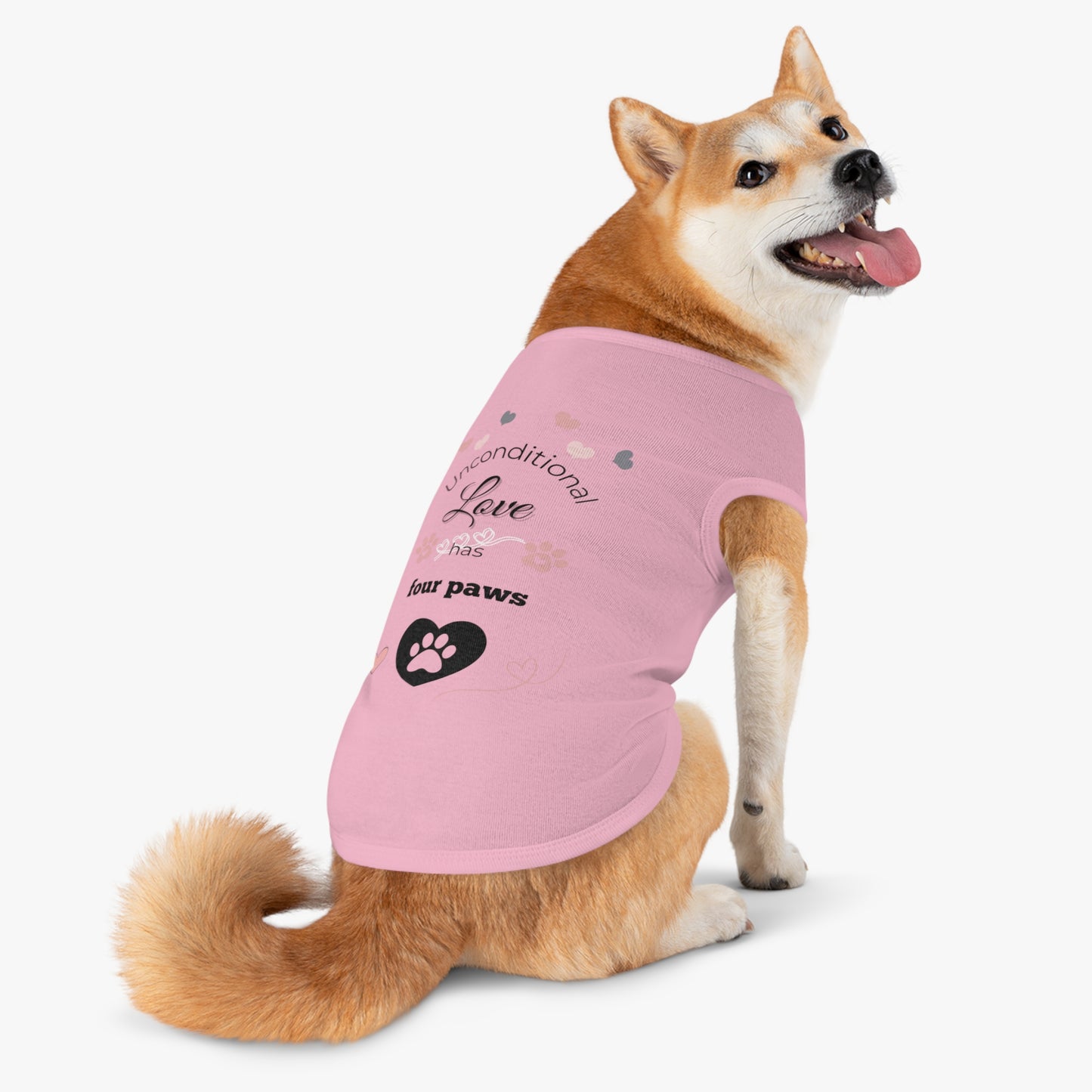 Pet Tank Top: "Unconditional love has four paws." 🐾❤️ Mom Version