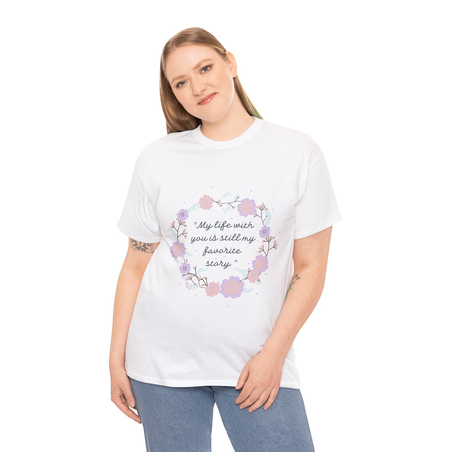 "My Favorite Story" – Romantic Quote Tee HERS