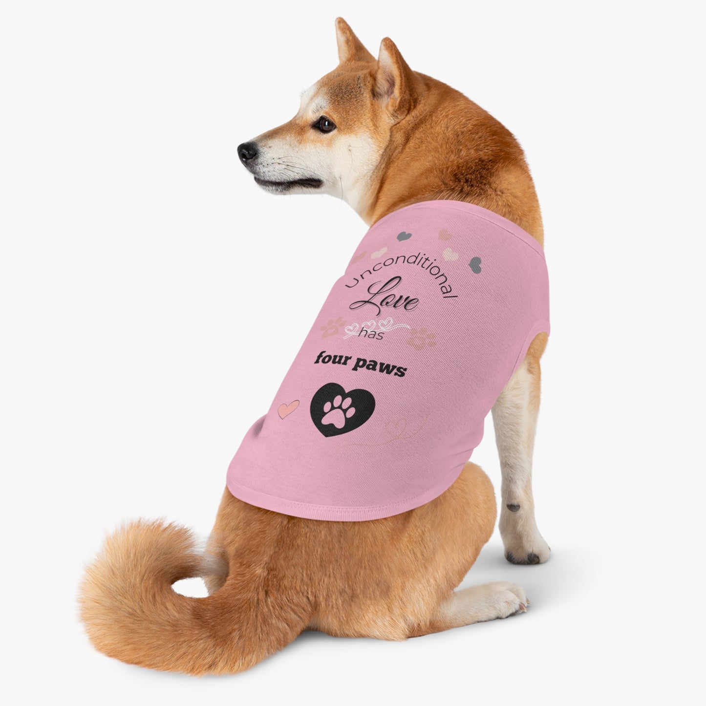 Pet Tank Top: "Unconditional love has four paws." 🐾❤️ Mom Version
