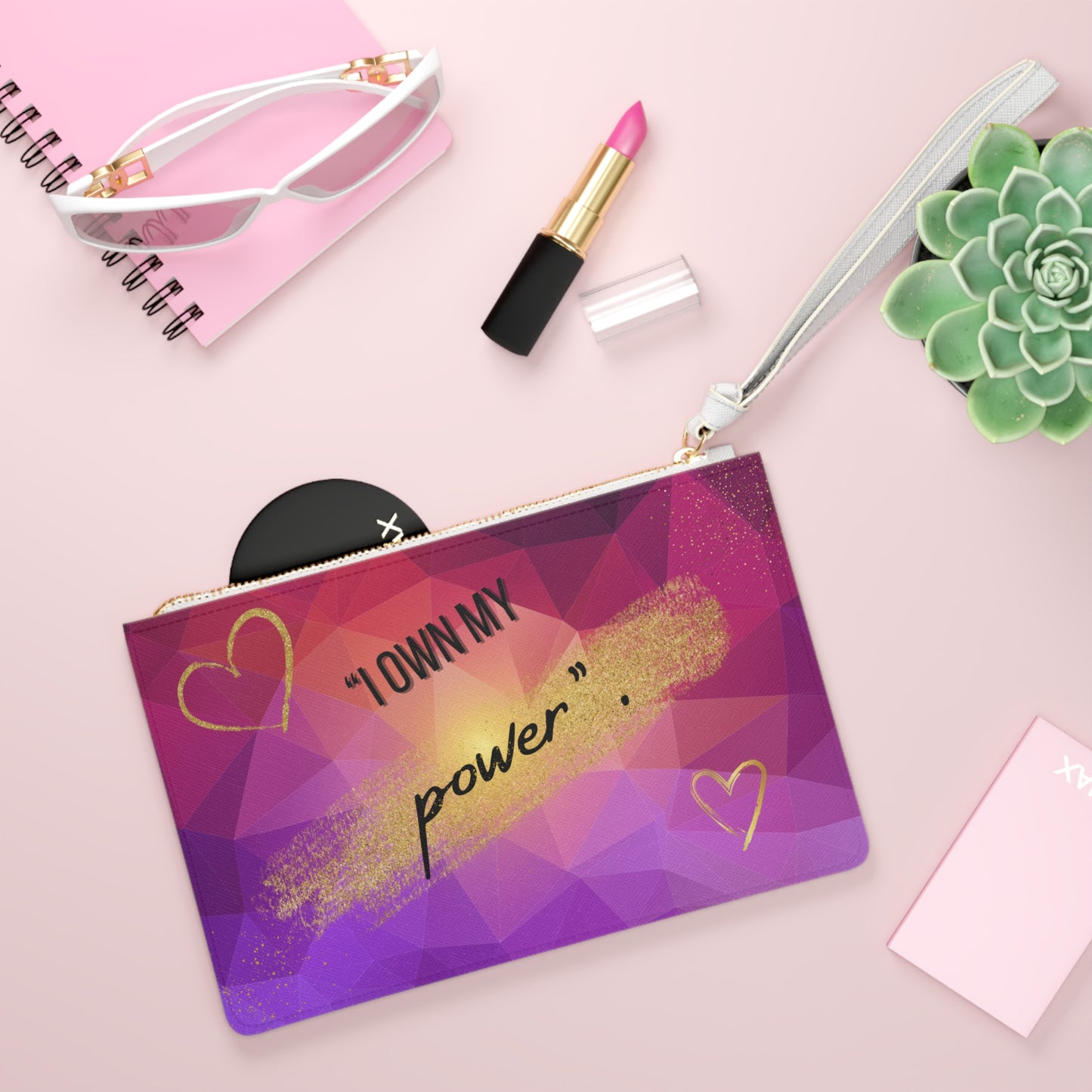 Empowerment Clutch Bag - "I OWN MY power" - Stylish & Motivational Accessory for Everyday Use