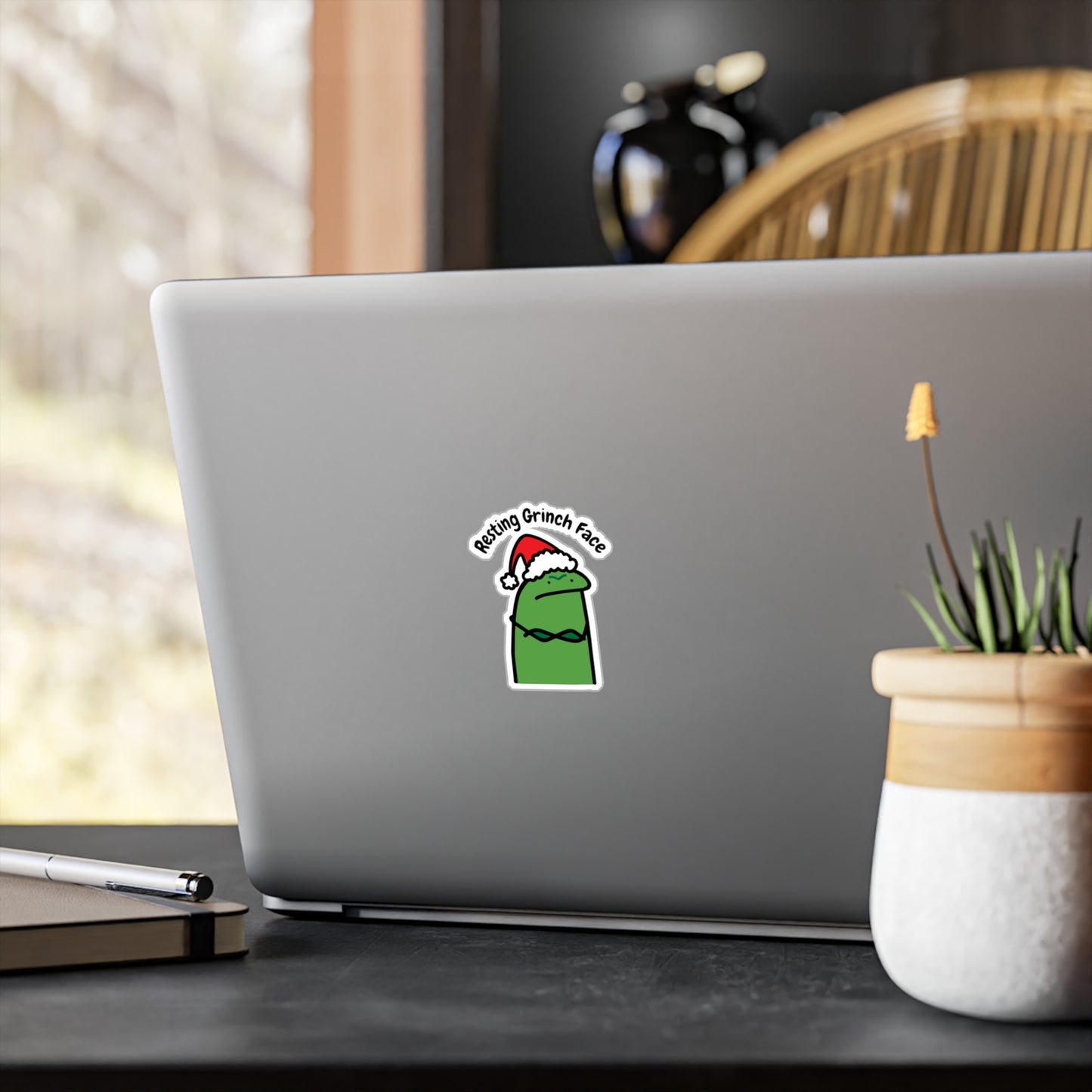 William as Grinch Vinyl Decal - Fun Holiday Sticker for Home & Office Decor