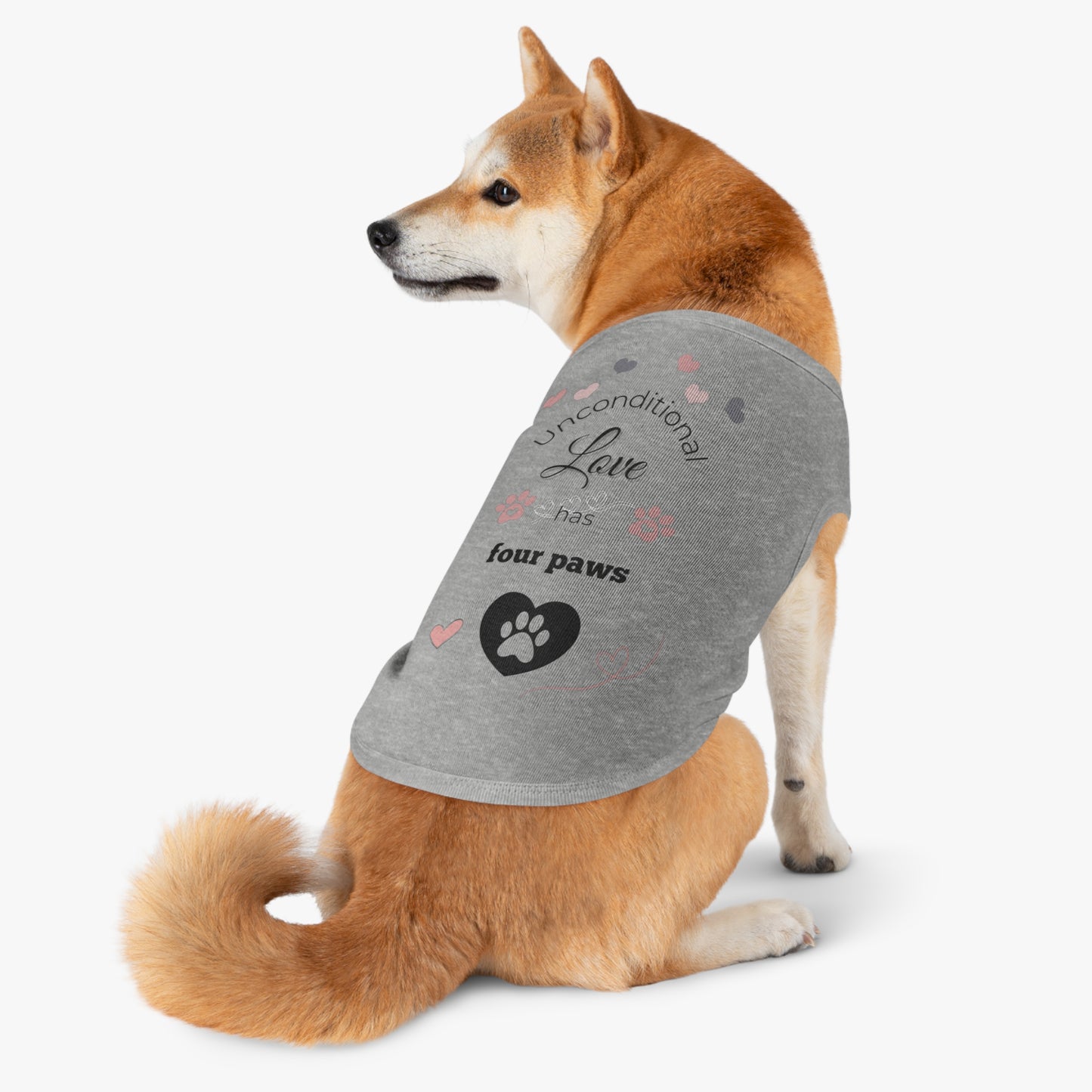 Pet Tank Top: "Unconditional love has four paws." 🐾❤️ Mom Version