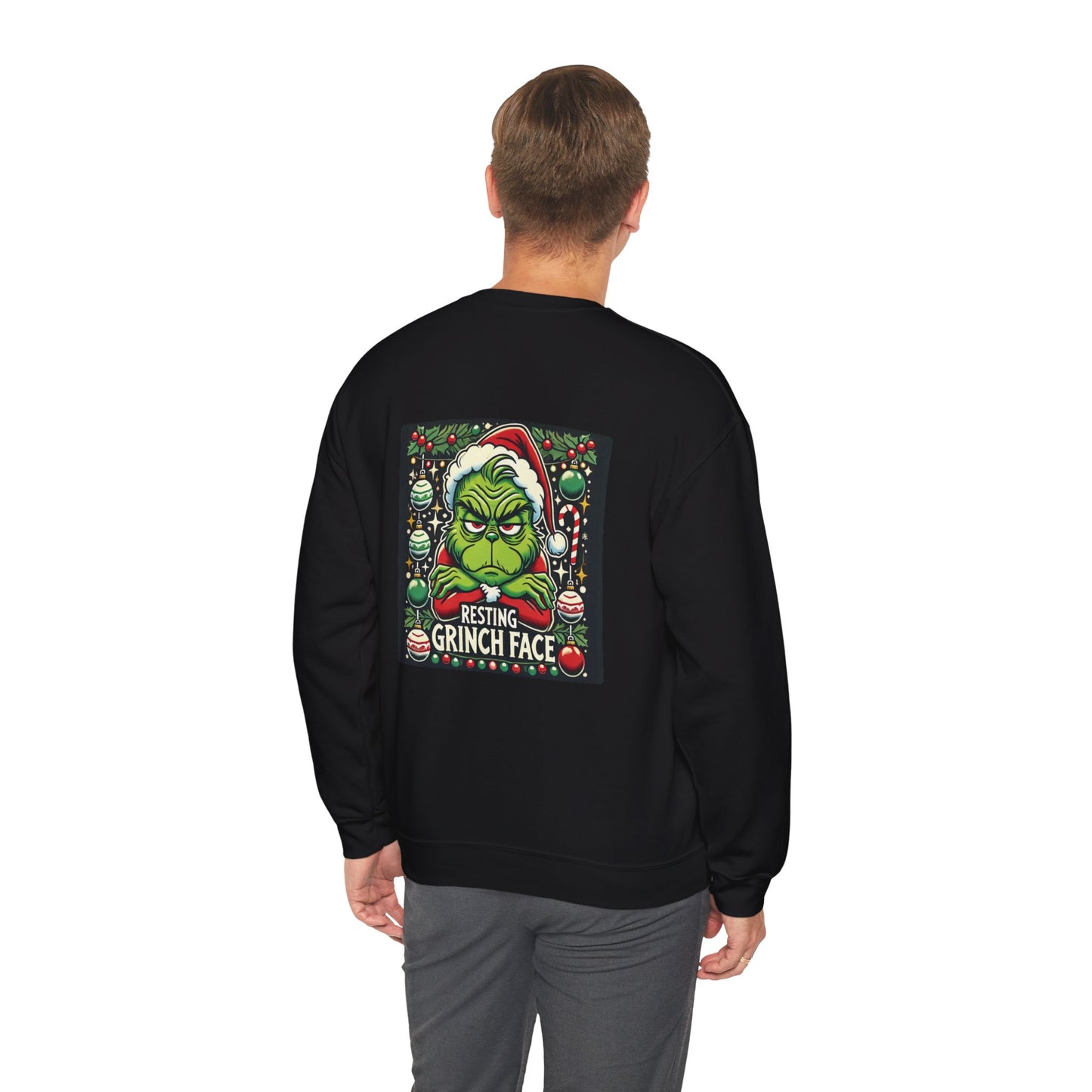 "Sudadera con capucha con cara de Grinch descansando: edición Ho-Ho Nope"