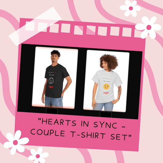 "Hearts in Sync – Couple T-Shirt Set"with SPECIAL GIFT