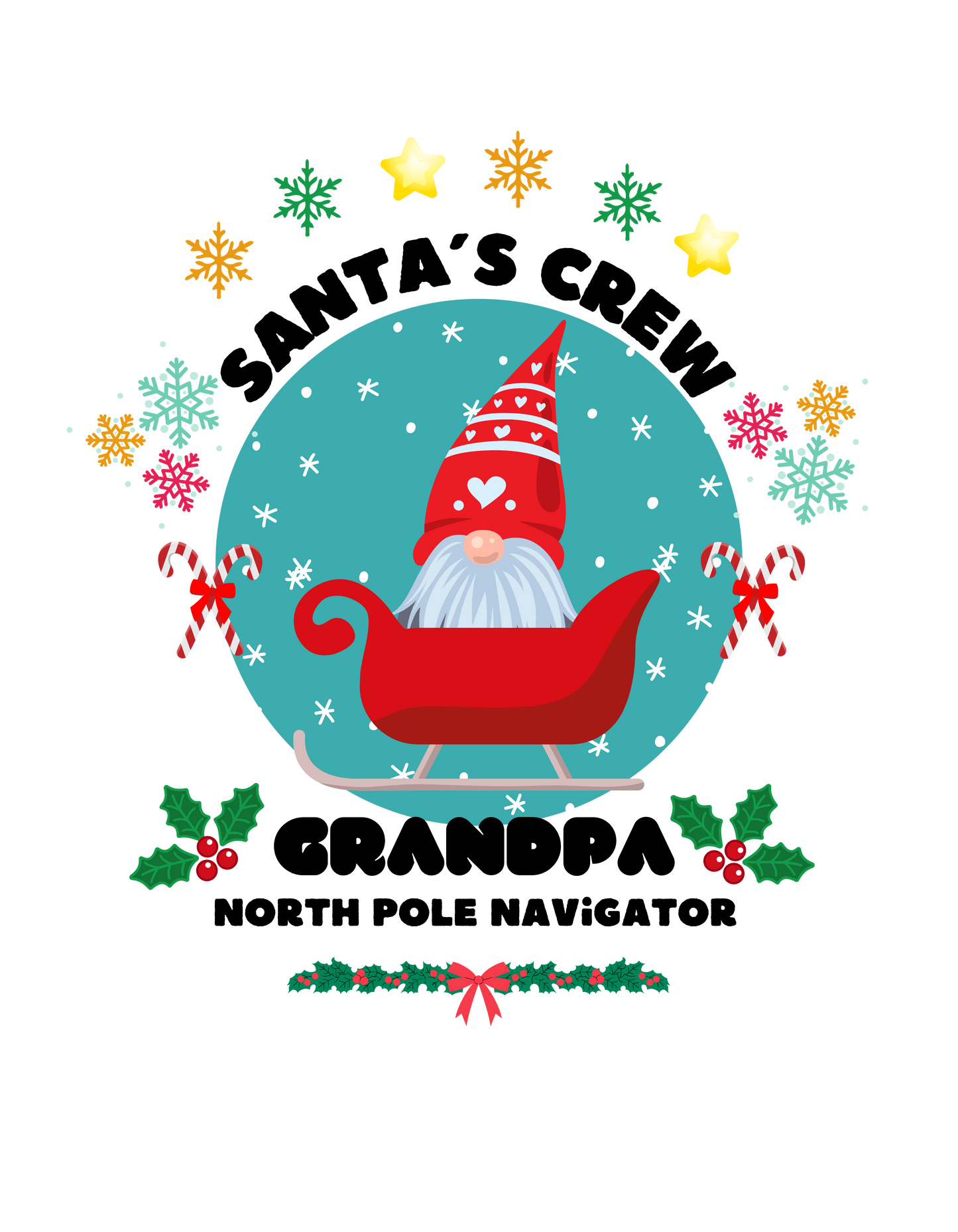 Abuela y abuelo de la tripulación de Santa